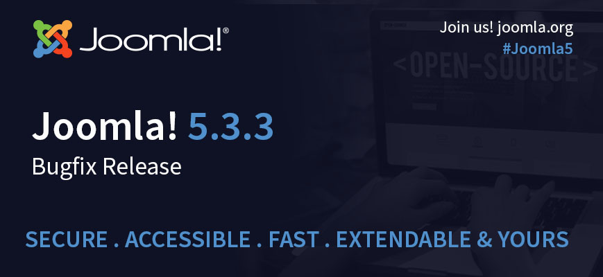 Joomla100 - Update-News - Joomla 5.3.3 als Bugfix-Release erschienen Joomla100 - Update-News - Joomla 5.3.3 als Bugfix-Release erschienen