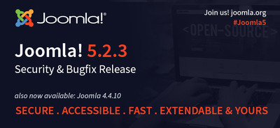 Joomla 4.4.10 und 5.2.3 als Wartungs- und Sicherheitsrelease erschienen - Reminder Umzug Rechenzentrum