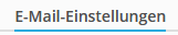 Öffnen Sie E-Mail Einstellungen im PLESK im Bereich E-Mail