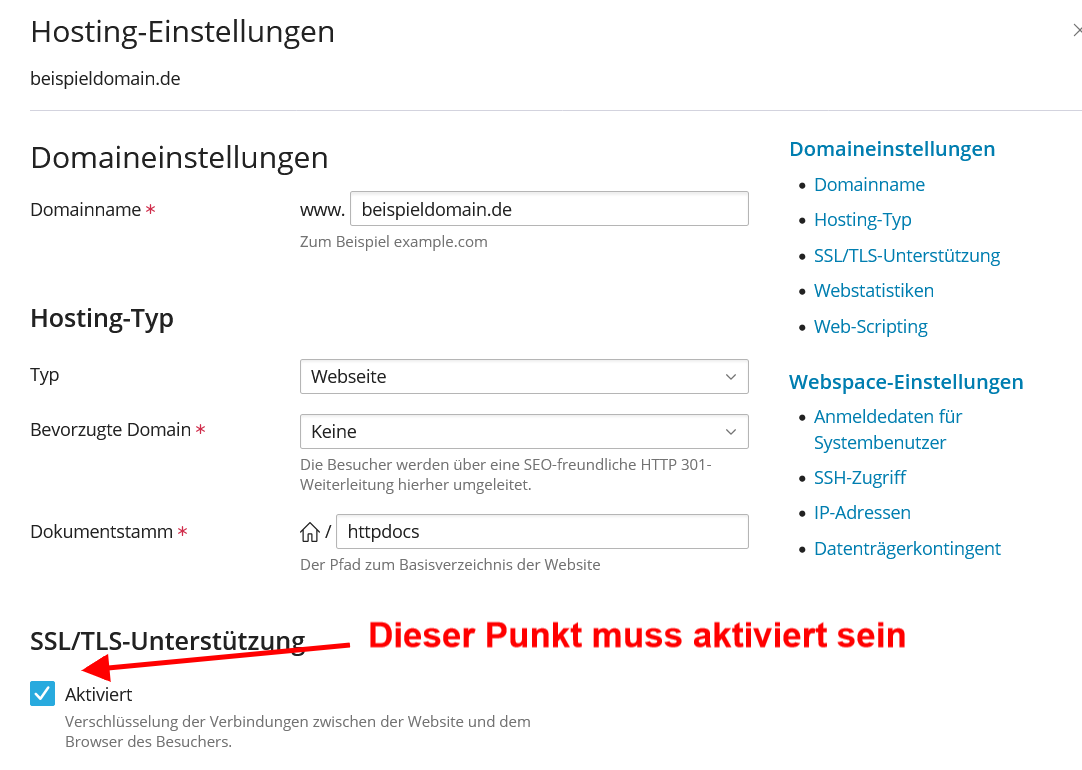 Joomla100 - Anleitung: So wird SSL-Unterstützung aktiviert